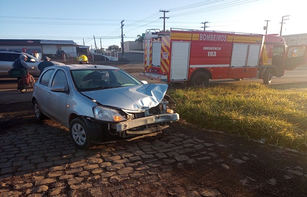 BR 282 Acidente de trânsito em Campos Novos envolve Honda Biz de